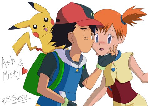 ash ketchum and misty|pokemon misty kissing ash.